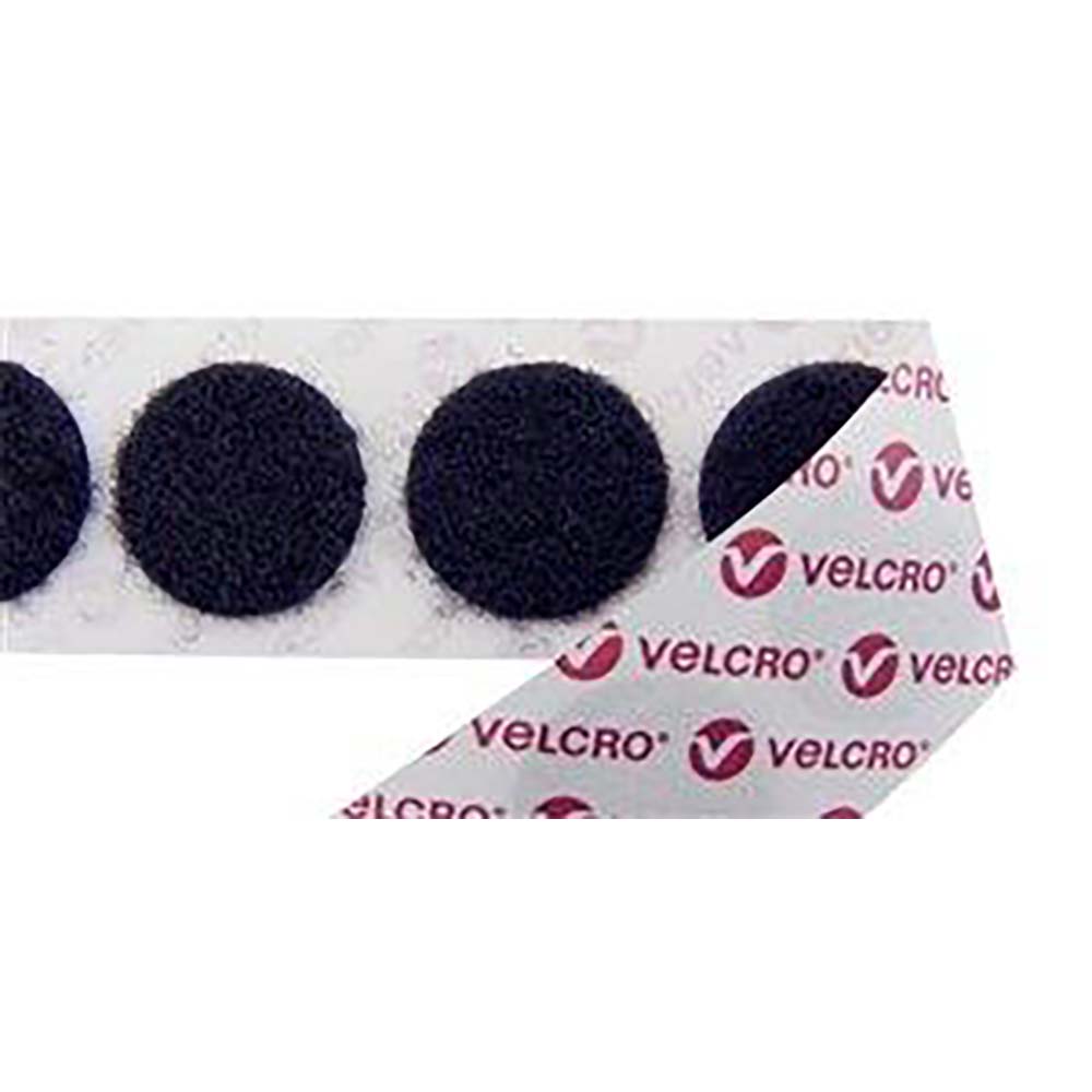 Genuine Velcro ® Brand 13mm 22mm DOTS Nero Autoadesivo monete PS14 Hook Loop 